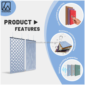 KINGMAN Panneau d'absorption acoustique moderne en polyester 100% Réduction <span class=keywords><strong>du</strong></span> <span class=keywords><strong>bruit</strong></span> Partition de l'espace de bureau Applications extérieures - Product Image 5