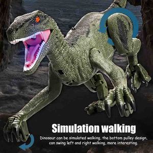 Réaliste Velociraptor Roy Modèle Sans Fil Infrarouge Télécommande Multifonctionnel Marche Dinosaure Robot Jouet En Plastique Électrique - Product Image 4