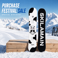 Ensemble de snowboard junior tout-terrain pour enfants débutants, pack de snowboard avec fixations, planche de snowboard freestyle pour jeunes, vente en gros, bois de peuplier léger
