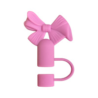 Embellisseur de paille réutilisable et écologique le plus mignon avec couvercle en plastique anti-poussière pour les boissons