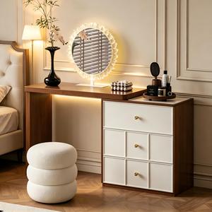 Tocador Moderno de Madera para Dormitorio con Espejo Iluminado y Diseño para Apartamentos, Uso en Baños y como Tocador de Maquillaje - Product Image 2
