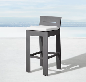 Hotel Outdoor Furniture Comfortable Rustproof Aluminum <b>Garden</b> Set bar <b>Stool</b> - Product Image 5