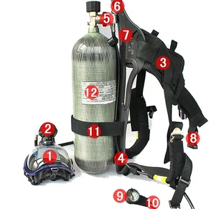 Feuerwehr-Sicherheits-Atemschutzgerät Kohlefaser SCBA (Selbstversorgendes Atemschutzgerät) Druckluft-Atemschutzgerät - Product Image 3