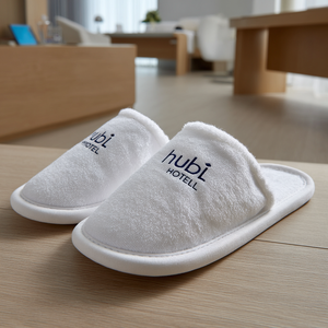 Zapatillas Premium para invitados de hotel, logotipo personalizado de marca, materiales ecológicos, descuentos a granel - Product Image 4