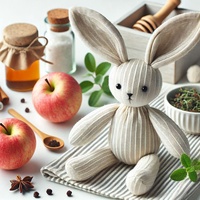 Chaud bio lapin peluche coton lin souris lapin doux poupées pour enfants enfants
