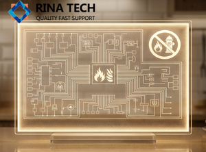 Plaque de guidage lumineux ultra-mince pour la suppression des incendies, en polycarbonate/acrylique, pour indicateur d'état des portes coupe-feu Rina Tech - Product Image 6