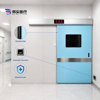 Pintu Geser Aluminium Kedap Udara Satu Daun Bukaan Tunggal/Dua Daun Bukaan dengan Jendela Observasi