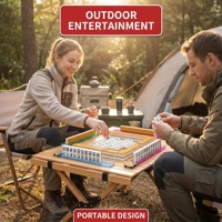 Jeu de Mahjong américain moderne, couleur ivoire, taille standard, en acrylique, pour 4 joueurs, accessoires complets, jeu de société pour la maison, fabrication en usine