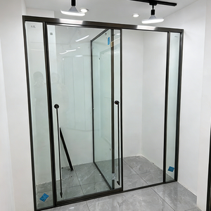 Mampara <span class=keywords><strong>de</strong></span> <span class=keywords><strong>Ducha</strong></span> Tipo T, Antiderrames, <span class=keywords><strong>de</strong></span> Vidrio Templado con Revestimiento, Puerta Corredera <span class=keywords><strong>de</strong></span> Cierre Suave - Product Image 3