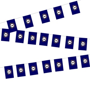 Drapeaux à cordes personnalisés États-Unis Kentucky, vente en gros, bannière de fanions personnalisée avec sceau de l'État du Bluegrass, imperméable pour fête de courses hippiques - Product Image 1