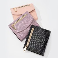 Dompet Fashion Wanita Model Baru 2025 Penjepit Uang Ukuran Kecil Motif Kulit Buaya Versi Korea Banyak Slot Kartu Dompet Nol