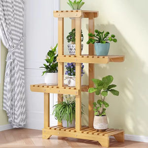 Étagère de rangement en bambou à 5 niveaux, renforcée, ventilée, moderne, durable, portable et multifonctionnelle <span class=keywords><strong>pour</strong></span> salon - Product Image 2