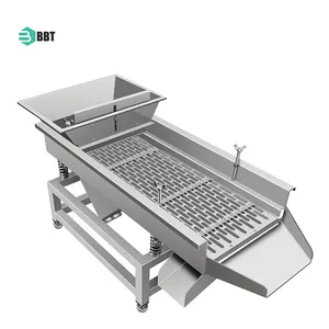 Large Capacity 1 Layer 2 Outlet Portable Coffee Bean Grain Sorting Linear Vibration Screen Separating Machine