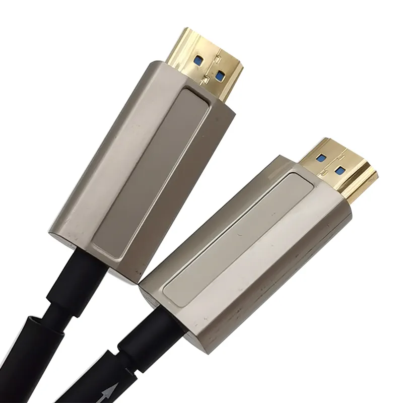 Customized HDMI Kabel Gold Plated 10M 30M 50M 100M 200M HDMI 2.0 2.1 Optical Fiber Cable AOC HDMI 4K 8K