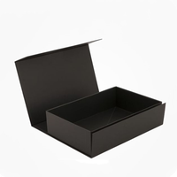 China Factory Custom With Logo Paper Printed Black Gift Necklace Jewelry Box