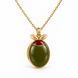 Collar con Medallón Personalizado al por Mayor, <span class=keywords><strong>de</strong></span> Acero Inoxidable Esmaltado, con Foto, Abrible, Colgante 'Olive You', Joyería con Imagen Personalizada <span class=keywords><strong>para</strong></span> Mujer - Product Image 1