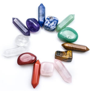 Méditation spirituelle cristal cœur guérison cristal 7 Chakra Tumbling Stone boîte ensemble double <span class=keywords><strong>point</strong></span> baguette kit pour cristal artisanat <span class=keywords><strong>cadeau</strong></span> - Product Image 3