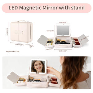 กระเป๋าเครื่องสำอาง OBOX กระเป๋าเดินทางขนาดกะทัดรัด สำหรับจัดเก็บเครื่องสำอางสำหรับช่างแต่งหน้าเจ้าสาว งานกลางแจ้ง - Product Image 4