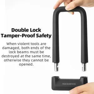 Verrou en <span class=keywords><strong>U</strong></span> intelligent <span class=keywords><strong>antivol</strong></span> ROCKBROS pour vélo, en silicone, haute qualité, pour vélo électrique et moto - Product Image 6