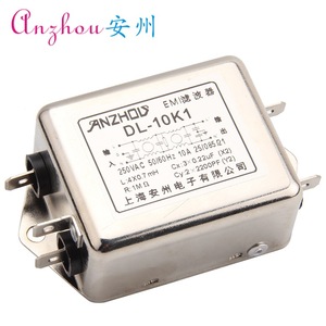 Filtro de Línea Eléctrica Anzhou DL-10K1 250V 10A, Filtro EMI para Aplicaciones de Energía - Product Image 1