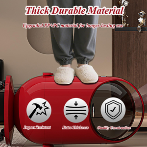 High-End Desktop Trash <b>Bin</b> for Home Cute Girls Bedroom and Living Room Large Capacity with Built-in Structure Lid - Product Image 4