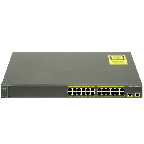 2960-24TT Layer 2 - 24 x 10/100 Ports - 2 x 1000BT - LAN Base Image - Managed