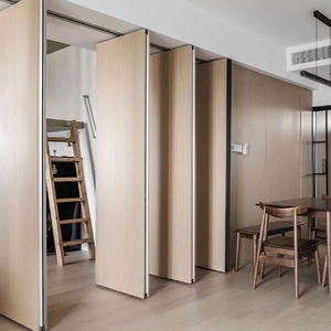 ประตูไม้ภายในพับได้ประตูบานเลื่อนพับสองทบประตูทางเข้าระเบียงประตูไม้บานเลื่อน - Product Image 4