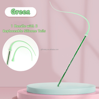Bâton de chatouillage interactif en silicone souple pour chat, jouet anti-ennui pour chaton