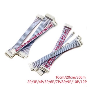 PH2.0 XH2.54 Cable de cinta flexible plano Cable de dirección opuesta de doble cabeza Rojo Blanco 10cm 20cm 30cm 2P 3P 4P 5P-10P 12P - Product Image 3