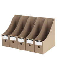Scatole di file di cartone personalizzate in cartone con carta kraft in cartone da ufficio e scatola di immagazzinaggio per riviste