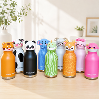 Nouvelle gourde isotherme de 480 ml avec motif tête d'animal, bouteille sous vide isolée pour enfants, tasse isotherme sans BPA, récipient à boisson