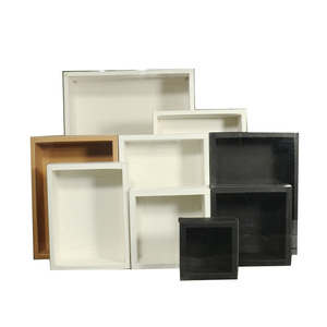 กล่องของขวัญอาหารเบเกอรี่ IMEE ทรงสี่เหลี่ยมใหญ่ สีขาวดำ ทำจากกระดาษคราฟท์ มีฝาเลื่อนใส สำหรับใส่ซูชิ ขนมปัง ขนมหวาน - Product Image 2