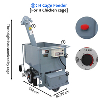 Chariot de ferme automatique pour poulets, cage à poules pondeuses, machine d'alimentation pour animaux d'élevage, cage à animaux, chariot d'alimentation manuel