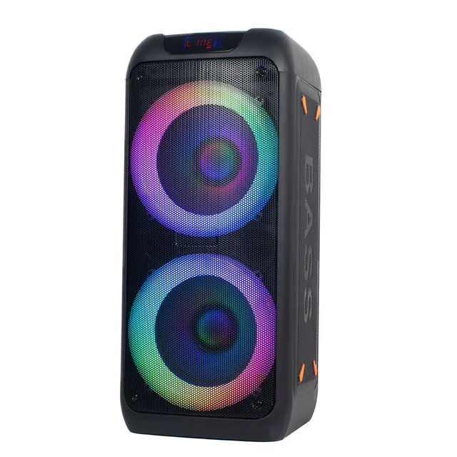 CQA High Quality Portable Boombox Dj Party Outdoor Indoor Dual 8 Inch Speaker with Disco Light & Wireless Microphone