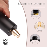 Flacon pulvérisateur en verre pour parfum, flacons atomiseurs de parfum de voyage rechargeables, flacon atomiseur de Cologne portable noir vide