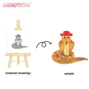 Kunden spezifisches Plüsch tier Soft Gentleman Snake Doll Jungen und Mädchen Hochzeits geschenk <span class=keywords><strong>Python</strong></span> Plüsch tier Benutzer definiertes Logo Verpackung Tag Label - Product Image 2