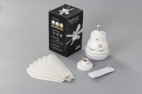 Lampe de ventilateur à LED 40W E27 Socket ABS + PC Wind 6 Pales Lampe de ventilateur pliable Chambre à coucher Cantine Utilisation d'une nouvelle lampe de ventilateur avec télécommande 20 pouces