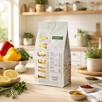 YOUYI OEM Personnalisé Sac d'emballage en plastique kraft écologique à huit soudures latérales, motif café couleur intégrale, haute qualité pour le stockage des grains de café et l'utilisation alimentaire