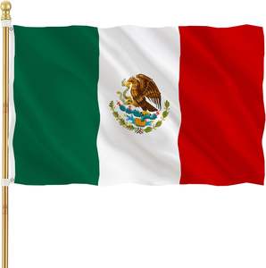 Флаг Мексики 3*5 футов, 2026 Word Fans Cup Products, уличный, сверхпрочный, с надписью Gadsden Don't Tread on Me, с 2 латунными люверсами - Product Image 1