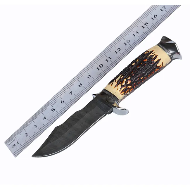 knife fixed damascus blade socom edc forged handmade survival bushcraft combat hunting bone knife knives