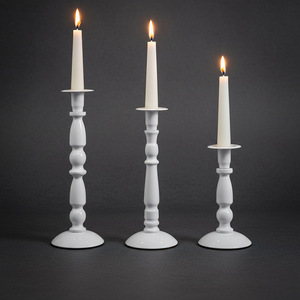 Candelabro in Ferro Stile Retrò Europeo, Decorazione Floreale per Tavolo Principale Matrimonio, Portacandela Singolo in Metallo Placcato <span class=keywords><strong>Oro</strong></span> Nero - Product Image 3