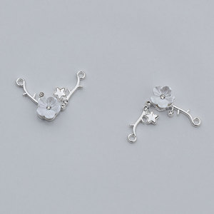 Colgante de flor de cerezo en forma de flor, chapado en aleación de zinc, para la fabricación de pulseras GJ167 - Product Image 3