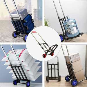 Easy Storage Rolling <b>Crate</b> Garden Cart Portable <b>Fold</b> up Handcart With Strong Load Capacity for Moving Groceries Promotion Gift - Product Image 3
