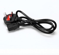 Huisheng câble d'alimentation britannique de haute qualité prise C13 norme britannique 1.5m 3Pin conducteur en cuivre nu pour appareil ménager