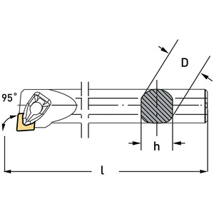 Outils de coupe, outils de tournage et de fraisage, outil de tournage interne 95 - Product Image 1