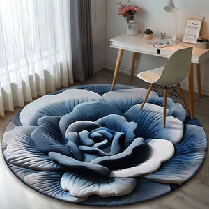 Alfombra de terciopelo de cristal antideslizante moderna, Alfombra de piso de dormitorio esponjoso de poliéster lujoso de felpa suave hecha a máquina - Product Image 2