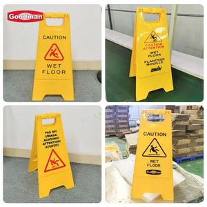 Señal de piso húmedo emergente portátil Material de PP Suministros de limpieza de conserje comercial para prevención de accidentes de resbalones y caídas - Product Image 2