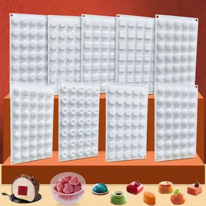 D5044 35 ızgara kare aşk köpük dondurma buz bloğu kafes Popsicle jöle çikolataları reçine kalıp silikon 3D kalıp - Product Image 1