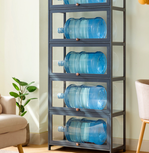 ארון תצוגה אקרילי נעילה אפשרות לנעילה אבק אחסון פנורמי חסין עבור צלמיות קישוטי צלמיות - Product Image 2