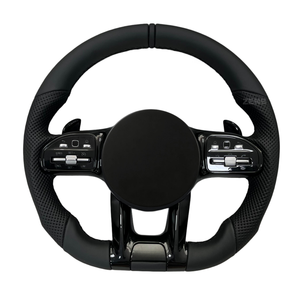 Volante de Fibra de Carbono Negro Forjado, Accesorios Interiores para Automóviles Mercedes-Benz W204 W205 W212 W214 W215 AMG CLE - Product Image 4